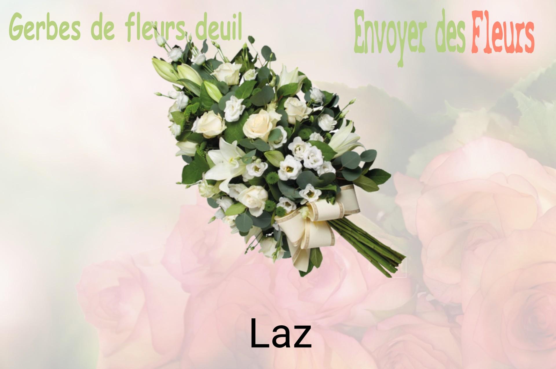 Gerbe de fleurs de deuil livrée à Laz